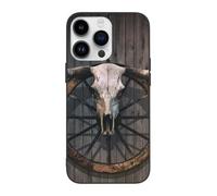 DCEHGEW Coque de téléphone imprimée crâne de vache pour iPhone 14 Pro 6,1", coque de téléphone antichoc en TPU, protection intégrale, blanc