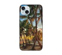 DCEHGEW Coque de téléphone imprimée îles d'outre-mer pour iPhone 15 Pro Max 6,7 pouces, coque de téléphone en TPU résistant aux chocs, prend en charge le chargement sans fil, sans protection