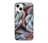 DCEHGEW Coque de téléphone imprimée plantes violettes pour iPhone 14 6,1", coque de téléphone antichoc en TPU, protection intégrale du corps