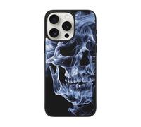 DCEHGEW Coque de téléphone imprimée tête de mort pour iPhone 15 Pro 6,1", coque de téléphone antichoc en TPU, prend en charge le chargement sans fil, avec protection d'objectif