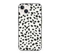 DCEHGEW Coque de téléphone imprimée vache pour iPhone 14 Plus 6,7", coque de téléphone antichoc en TPU, protection intégrale blanche