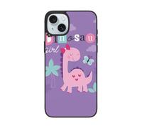 DCEHGEW Coque de téléphone mignonne imprimée dinosaure pour iPhone 15 Pro Max 6,7", coque de téléphone en TPU résistant aux chocs, prend en charge le chargement sans fil, avec protection d'objectif