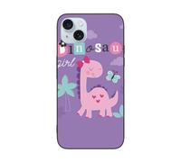 DCEHGEW Coque de téléphone mignonne imprimée dinosaure pour iPhone 15 Pro Max 6,7 pouces, coque de téléphone en TPU résistant aux chocs, prend en charge le chargement sans fil, sans protection