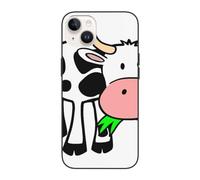 DCEHGEW Coque de téléphone mignonne imprimée vache pour iPhone 14 6,1", coque de téléphone antichoc en TPU, protection intégrale du corps, blanc