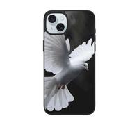DCEHGEW Flying Dove Prints Coque de téléphone pour iPhone 15 6,1", coque de téléphone antichoc en TPU, prend en charge la recharge sans fil, avec protection d'objectif