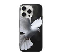 DCEHGEW Flying Dove Prints Coque de téléphone pour iPhone 15 Pro 6,1", coque de téléphone antichoc en TPU, prend en charge la recharge sans fil, sans protection d'objectif