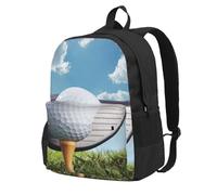 DCEHGEW Ice and Fire Sac à dos de voyage léger pour ordinateur portable Motif ballon de volleyball, Club de golf, One Size, Sac à dos de voyage