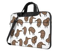 DCEHGEW Kiwi Bird Sac à bandoulière pour ordinateur portable imprimé avec triple couche de protection antichoc pour homme et femme, Noir , 14 inch