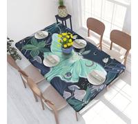 DCEHGEW Nappe rectangulaire élastique ajustée pour tables de 1,2 m, motif papillon aquarelle imprimé, tissu résistant à l'huile et lavable, nappe de table de pique-nique