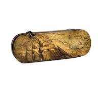 DCEHGEW Petoskey Trousse à crayons en cuir avec emplacements pour stylos, étui rigide élégant pour l'école, le bureau, les voyages, cadeau pour étudiants, hommes et femmes, Thème nautique pirate, One