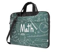 DCEHGEW Sac à bandoulière pour ordinateur portable avec impression de leçon de mathématiques, triple couche de protection, résistant aux chocs, pour homme et femme, Noir , 13 inch