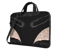 DCEHGEW Sac à bandoulière pour ordinateur portable avec motif de cils imprimés, triple couche de protection, résistant aux chocs, pour homme et femme, Noir , 13 inch