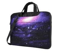 DCEHGEW Sac à bandoulière pour ordinateur portable imprimé art spatial galaxie, triple couche de protection antichoc pour ordinateur portable pour homme et femme