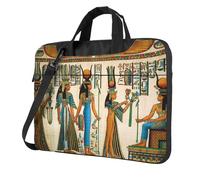 DCEHGEW Sac à bandoulière pour ordinateur portable imprimé en Égypte antique avec triple couche de protection antichoc pour homme et femme, Noir , 13 inch