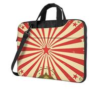 DCEHGEW Sac à bandoulière pour ordinateur portable imprimé fond cirque, triple couche de protection antichoc pour ordinateur portable pour homme et femme, Noir , 14 inch