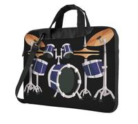 DCEHGEW Sac à bandoulière pour ordinateur portable imprimé jazz avec triple couche de protection antichoc pour homme et femme, Noir , 13 inch