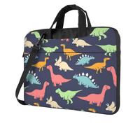 DCEHGEW Sac à bandoulière pour ordinateur portable imprimé Monster Dinosaure triple couche de protection antichoc pour ordinateur portable pour homme et femme, Noir , 14 inch