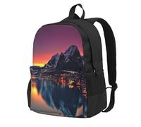 DCEHGEW Sac à dos coloré imprimé sirène pour ordinateur portable, sac d'école léger pour la randonnée et une utilisation décontractée, Îles Norvèges, One Size, Sac à dos de voyage