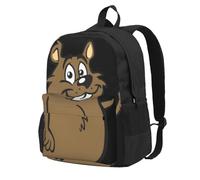 DCEHGEW Sac à dos de voyage léger pour ordinateur portable avec imprimé marbre noir texturé pour la randonnée et une utilisation décontractée, Castor tenant un drapeau canadien, One Size, Sac à dos de