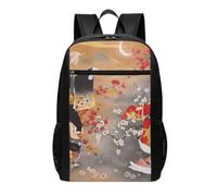 DCEHGEW Sac à dos de voyage léger pour ordinateur portable avec motif à rayures jaunes citron, sac à dos d'école, sac à dos décontracté, sac à dos de randonnée, Femme japonaise dansant, One Size, Sac