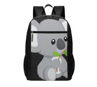DCEHGEW Sac à dos de voyage léger pour ordinateur portable avec motif à rayures jaunes citron, sac à dos d'école, sac à dos décontracté, sac à dos de randonnée, Koala Eat Leaf, One Size, Sac à dos de