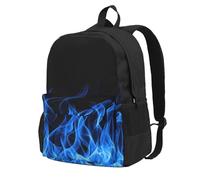 DCEHGEW Sac à dos de voyage pour ordinateur portable avec imprimé dauphin, sac d'école léger pour la randonnée et une utilisation décontractée, Flamme bleue., One Size, Sac à dos de voyage
