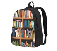 DCEHGEW Sac à dos de voyage pour ordinateur portable avec imprimé de couleur marocaine, sac d'école léger pour la randonnée et une utilisation décontractée, Bibliothèque, One Size, Sac à dos de voyage