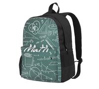 DCEHGEW Sac à dos de voyage pour ordinateur portable avec imprimé de couleur marocaine, sac d'école léger pour la randonnée et une utilisation décontractée, Mot de leçon de mathématiques, One Size