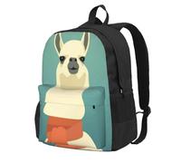 DCEHGEW Sac à dos de voyage pour ordinateur portable avec imprimé de couleur marocaine, sac d'école léger pour la randonnée et une utilisation décontractée, Lama en écharpe., One Size, Sac à dos de