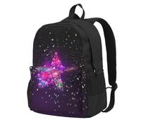 DCEHGEW Sac à dos de voyage pour ordinateur portable imprimé animal de la ferme, sac d'école léger pour la randonnée et une utilisation décontractée, Étoiles colorées., One Size, Sac à dos de voyage