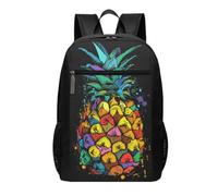 DCEHGEW Sac à dos de voyage pour ordinateur portable imprimé animal de la ferme - Sac d'école léger pour sac à dos décontracté, sac à dos de randonnée, Ananas coloré., One Size, Sac à dos de voyage