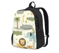 DCEHGEW Sac à dos de voyage pour ordinateur portable imprimé ballon de football, sac d'école léger pour la randonnée et l'utilisation décontractée, Animaux de safari., One Size, Sac à dos de voyage