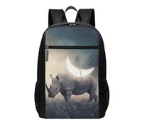 DCEHGEW Sac à dos de voyage pour ordinateur portable imprimé crânes - Sac d'école léger pour sac à dos décontracté, sac à dos de randonnée, Rhino, One Size, Sac à dos de voyage
