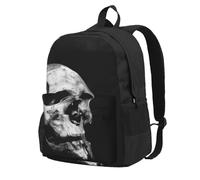 DCEHGEW Sac à dos de voyage pour ordinateur portable imprimé perroquet volant léger pour la randonnée et l'utilisation décontractée, Eerie Tête de mort effrayante, One Size, Sac à dos de voyage