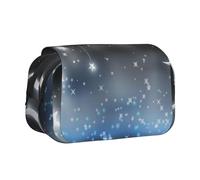 DCEHGEW Sea View Sunset Trousse à crayons avec 2 compartiments, grande capacité, organiseur de papeterie portable pour l'école, les voyages et l'art, Nightsky Lune Étoiles à suspendre, One Size