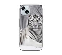 DCEHGEW The Wild White Tiger Prints Coque de téléphone pour iPhone 15 Pro Max 6,7", coque de téléphone en TPU résistant aux chocs, prend en charge le chargement sans fil, sans protection d'objectif