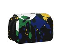 DCEHGEW Trousse à crayons à rabat avec 2 compartiments, grande capacité, organiseur de papeterie portable pour l'école, les voyages et l'art, Ballon de football coloré., One Size, Cartable