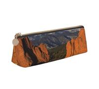 DCEHGEW Trousse à crayons avec fermeture éclair et motif montgolfière rose - En cuir PVC - Triangle - Trousse de maquillage, Pikes Peak Colorado, One Size, Cartable