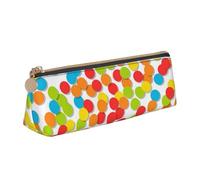 DCEHGEW Trousse à crayons avec fermeture éclair et motif tête de mort - En cuir PVC - Triangle - Trousse de maquillage - Pochette à stylos, Motif confettis lumineux, One Size, Cartable