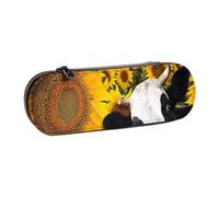 DCEHGEW Trousse à crayons en cuir avec imprimé lion africain avec emplacements pour stylos, coque rigide élégante pour l'école, le bureau, les voyages, cadeau pour étudiants, hommes et femmes