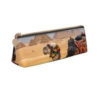 DCEHGEW Trousse à crayons en cuir PVC avec fermeture éclair et motif floral violet, Pyramid Camel, One Size, Cartable