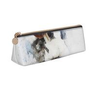DCEHGEW Trousse à crayons en cuir PVC avec fermeture éclair Motif lys rouges, Chien, One Size, Cartable