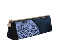 DCEHGEW Trousse à crayons en cuir PVC avec fermeture éclair Motif lys rouges, Chouette la nuit, One Size, Cartable