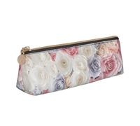 DCEHGEW Trousse à crayons en cuir PVC avec fermeture éclair Motif lys rouges, Fleur de rose., One Size, Cartable