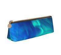 DCEHGEW Trousse à crayons en cuir PVC avec fermeture éclair Motif lys rouges, Northern Lights, One Size, Cartable