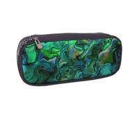 DCEHGEW Trousse à crayons en cuir synthétique avec imprimé lion africain avec fermeture éclair pour l'école, le bureau, les voyages, cadeau personnalisé, Nacre d'ormeau., One Size, Cartable