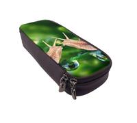DCEHGEW Trousse à crayons en cuir synthétique imprimé zèbre avec fermeture éclair sur le dessus pour l'école, le bureau, les voyages, la papeterie, cadeau pour femmes, hommes, enfants, Escargot animal