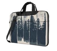DCEHGEW Wilderness Fox Art Sac à bandoulière pour ordinateur portable avec triple couche de protection antichoc pour homme et femme, Noir , 13 inch