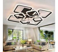 Dceinz Plafonnier Ventilateur ContrôLable Via L'Application Intensité Variable Avec Fonction MéMoire Ventilateur Plafond Avec Lumiere 6 Vitesses RéVersible,Noir02