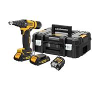 Riveteuse DEWALT XR 18V 2Ah Brushless 4,8 mm - 2 batteries renforcées, coffret TSTAK - DCF403D2GT-QW